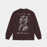 Tied Up Long Sleeve Tee Washed Chocolate