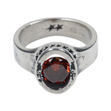 Icon Link Ruby Ring (Sterling Silver)