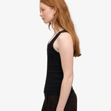 Rib Tank Top Deep Black