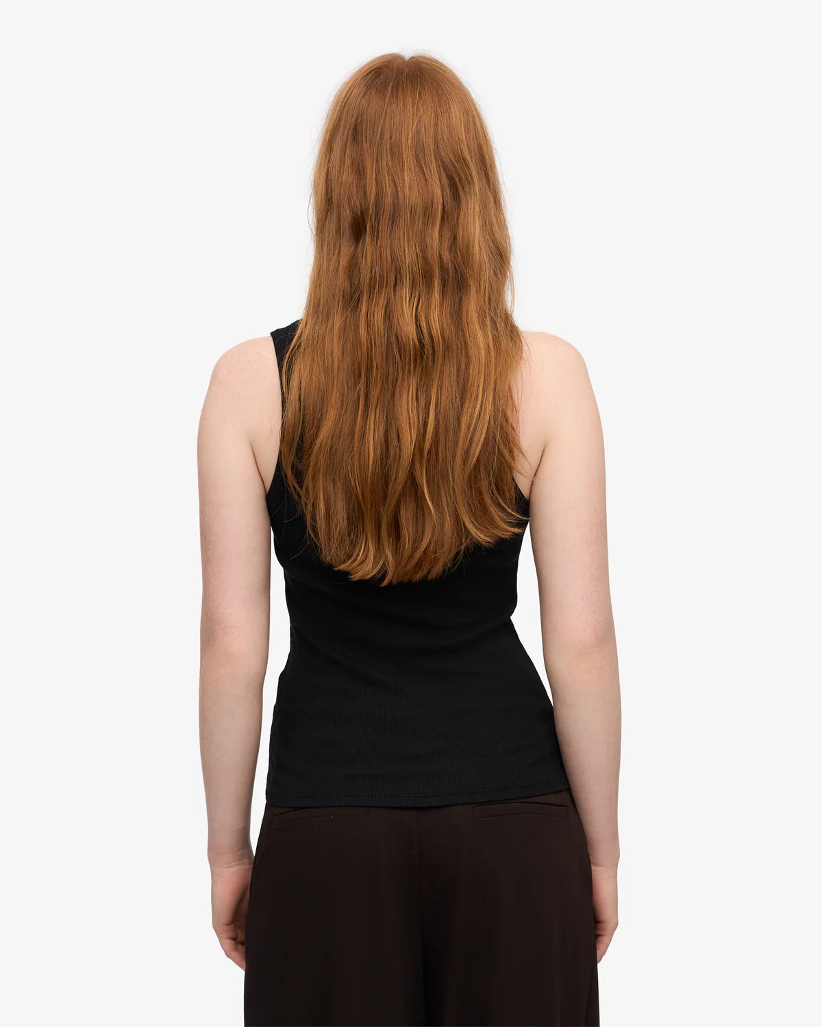 Rib Tank Top Deep Black