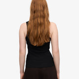 Rib Tank Top Deep Black