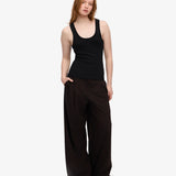Rib Tank Top Deep Black
