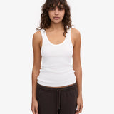 Rib Tank Top Optical White