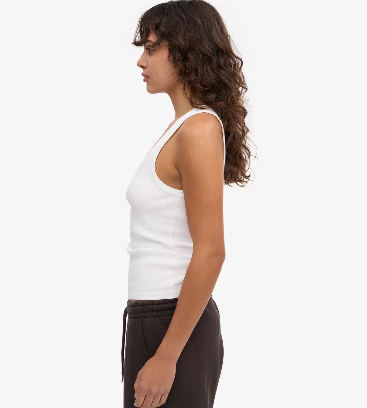 Rib Tank Top Optical White