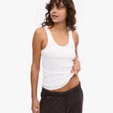 Rib Tank Top Optical White